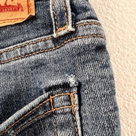 Levi’s Wedgie Skinny Medium Wash High Rise Button Fly Tough Love Blue Jeans 26 - Picture 15 of 16